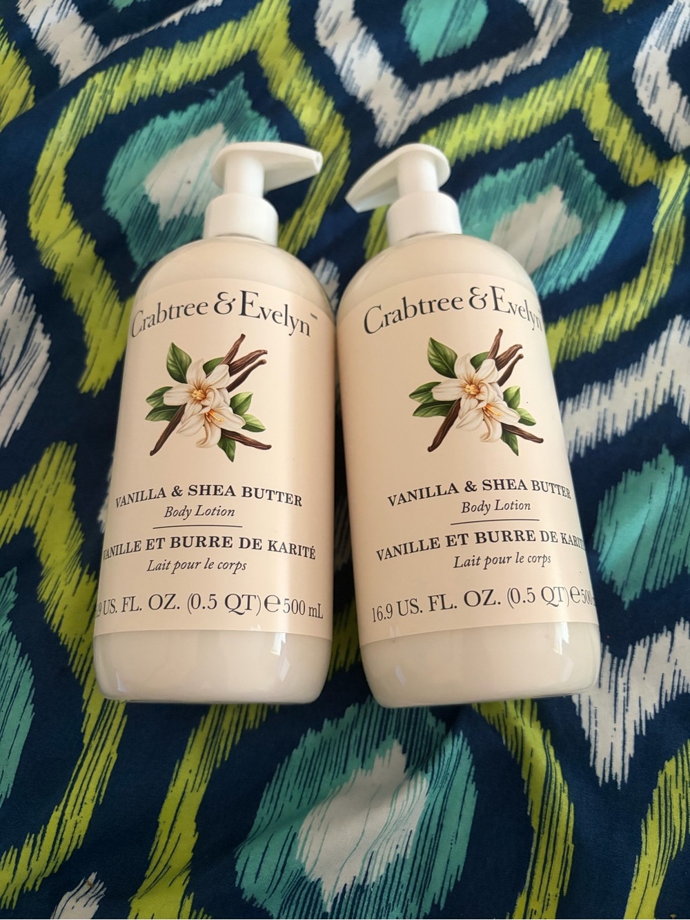Crabtree & Evelyn Vanilla & Shea Butter Body Lotion - Cream Bottles
